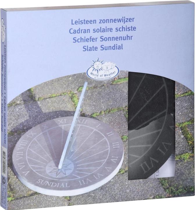 Image du produit Esschert Design Cadran solaire rond Ardoise (3,5 x 27,5 x 27,5 cm)