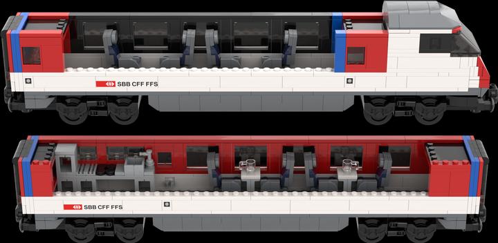 Produktbild Mobabricks SBB InterCity Ergänzungsset (LEGO City kompatibel)