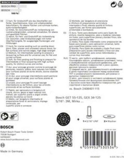 Image du produit Bosch Professional Zubehör EXPERT Multihole (EXPERT Trou multiple) Plateau de support universel, 125 mm, souple (Fin)
