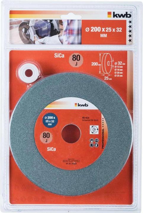 Produktbild kwb Keramische Schleifscheibe Sica 200X25/80J (80)