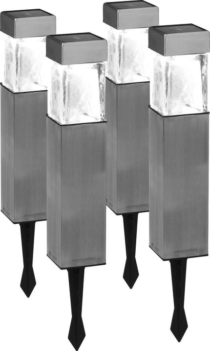Immagine prodotto EZ Solar Luci solari in acciaio inox - 4 pezzi (8 lm, IP44)