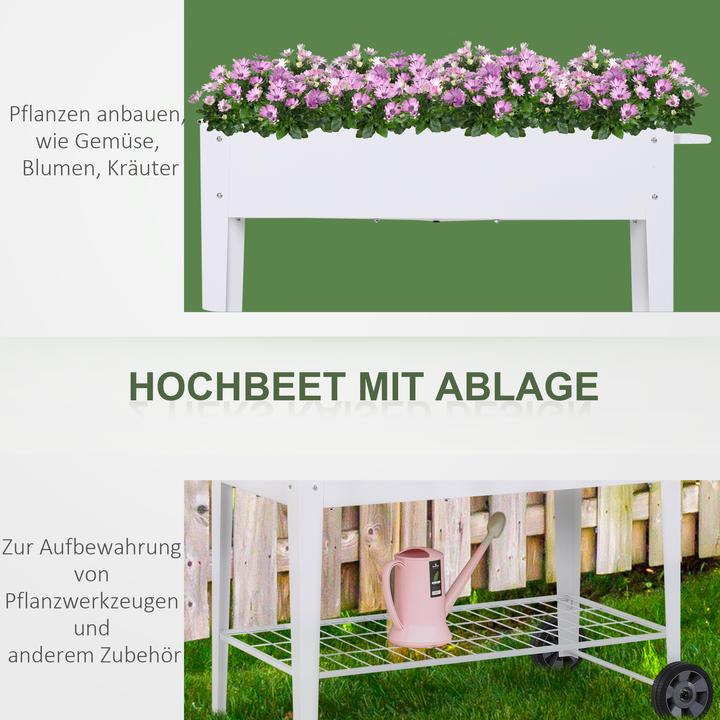 Image du produit Outsunny Mobiler Pflanzenwagen mit Stauraum