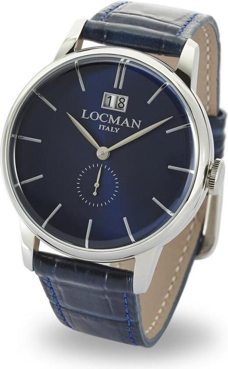 Produktbild Locman Italy Herrenuhr 1960 Big Date blau Ref. 0252 (Analoguhr, 41 mm)