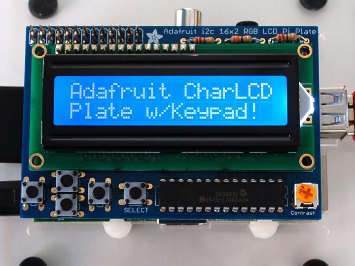 Immagine prodotto Adafruit Kit LCD+tastiera 16x2 blu e bianco per Raspberry Pi (Display)