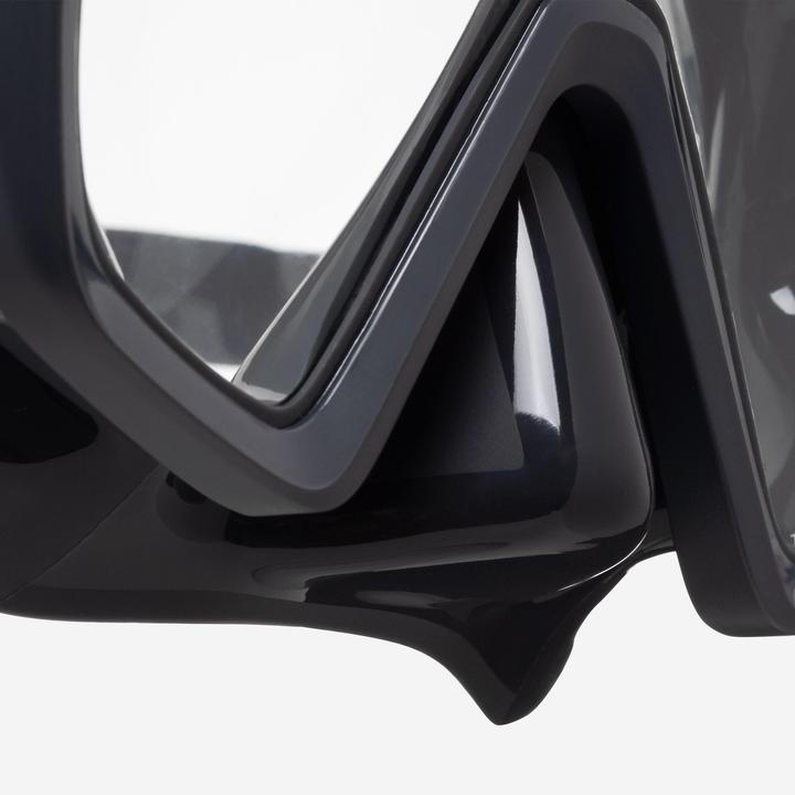 Produktbild Subea Tauchmaske Antibeschlag Silikonriemen - 100 schwarz/grau
