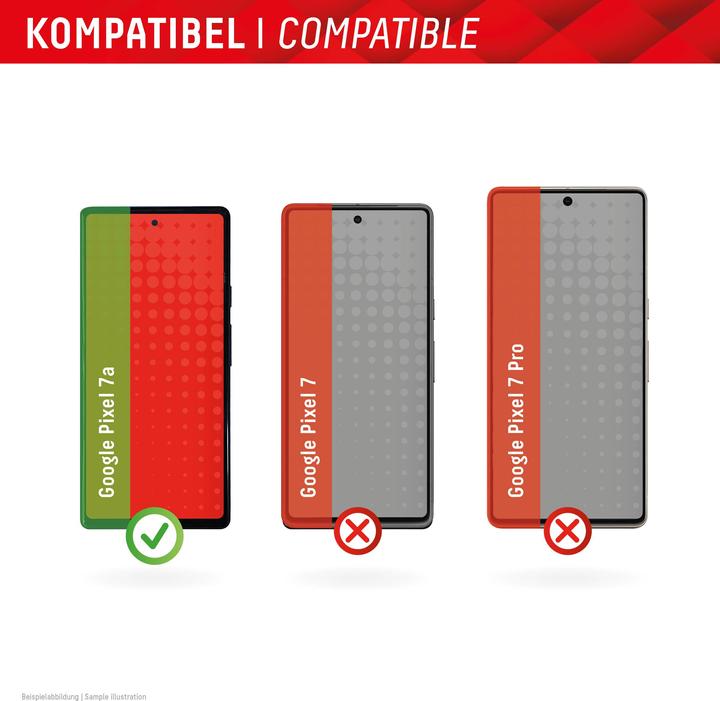 Productafbeelding Displex Real Glass, 2D Panzerglas + Handyhülle (1 Stuk, Google Pixel 7a)