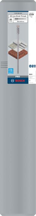Actual product image Bosch Professional Zubehör PRO SDS max-9 break through drill bit, 80 x 450 x 600 mm (80 mm)