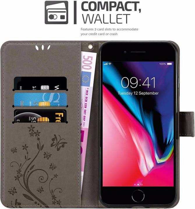 Image du produit Cadorabo Couverture du livre de fleurs (Apple iPhone 7, Apple iPhone SE (2ème génération))
