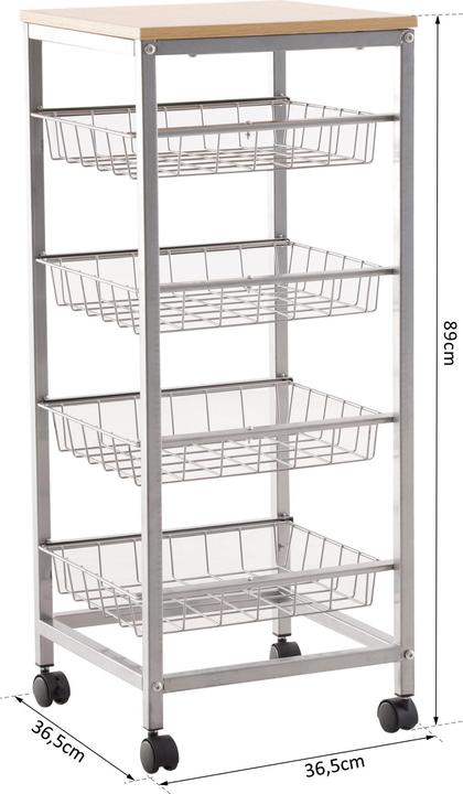 Image du produit Homcom Chariot de cuisine
