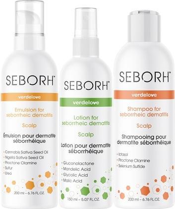 Seborh Set Seborrheic Dermatitis Kit Shampoo 200Ml + Emulsion 200Ml + Scalp Lotion 150Ml (Haarpflege set)
