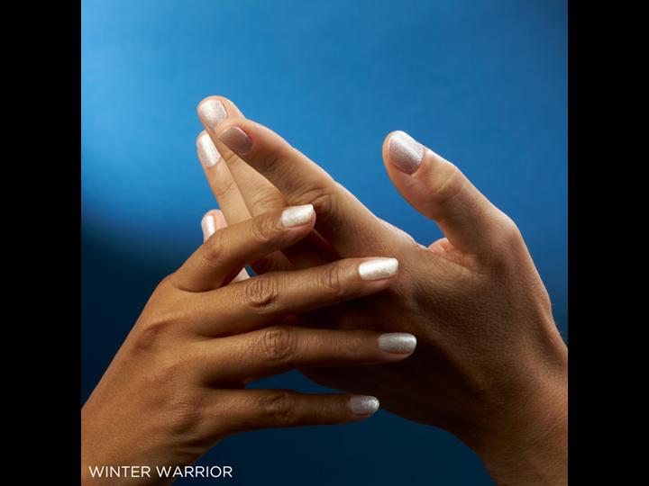 Actual product image CND Shellac UV Nail Polish Winter Warrior No. 479 White Glitter (White, Gel-Effect Nail Polish)