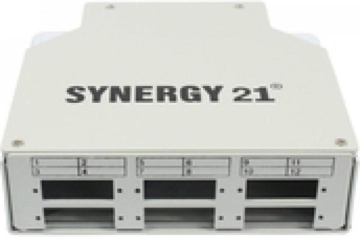 Immagine prodotto Synergy 21 Pannello patch in fibra ottica per guida DIN, 6xSC prese duplex/LC quad, senza accoppiatori, grigio