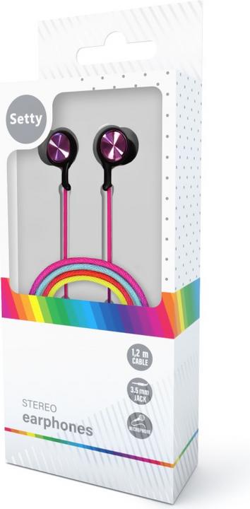 Immagine prodotto Setty auricolari a filo SPD-J-313 arcobaleno (Cablato)