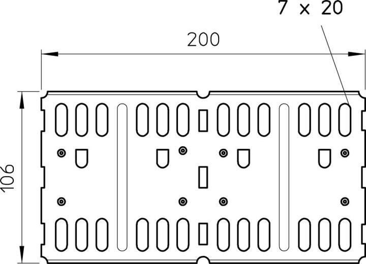 Image du produit OBO Bettermann Vertr Connecteur pour chemin de câbles 200mm pour 110mm RLVL 1