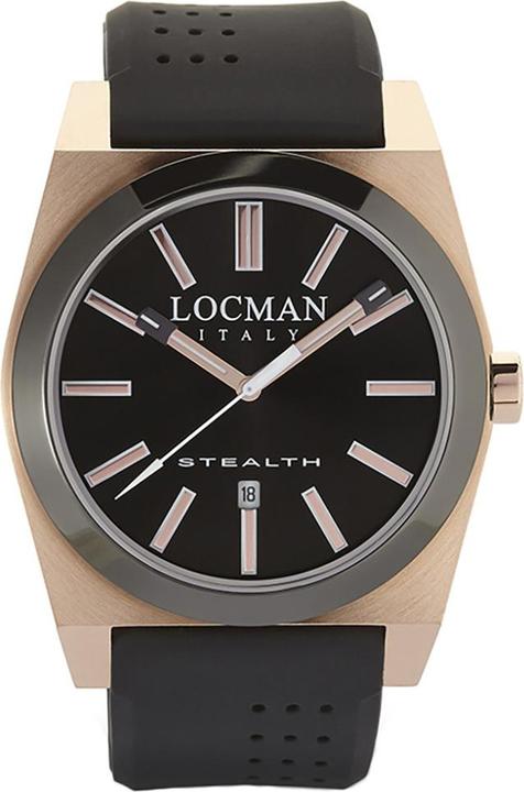 Immagine prodotto Locman Orologio da uomo Stealth in titanio/acciaio inossidabile/nero, rosa Ref. 0201 (Orologio da polso analogico, 42 mm)