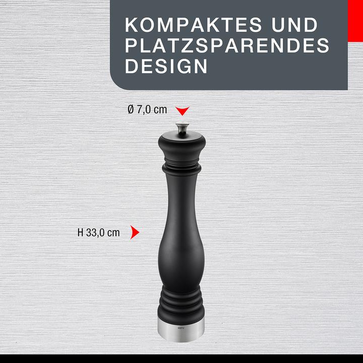 Actual product image GEFU Salt or pepper mill FLAVIO L, black (Pepper, Salt)