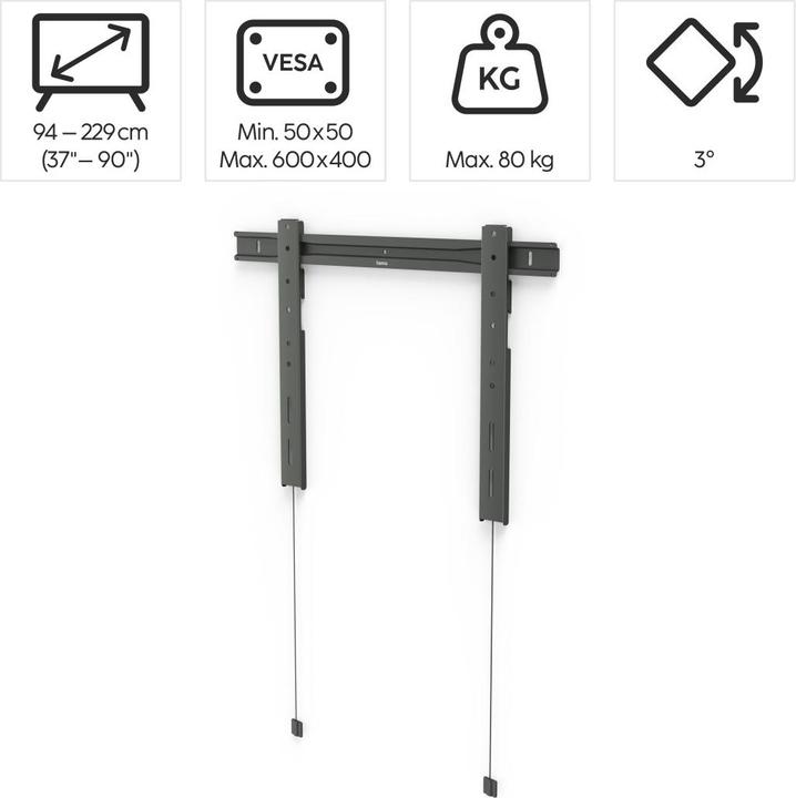 Produktbild Hama Ultraslim", 229 cm (90 (Wand, 90", 80 kg)