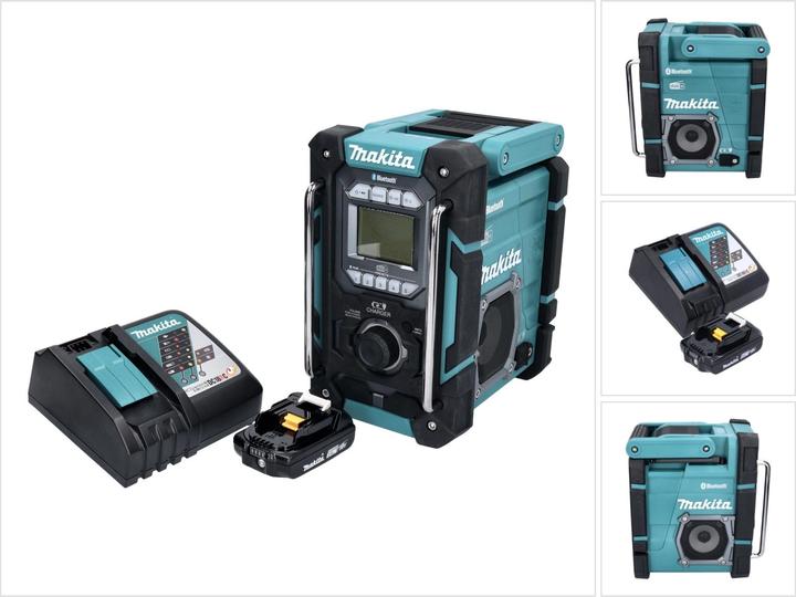 Makita DMR 301 RA1 Akku Baustellenradio 12 V max. - 18 V DAB / DAB+ / Bluetooth + 1x Akku 2,0 Ah + L (AM, FM, DAB+, DAB, Bluetooth)