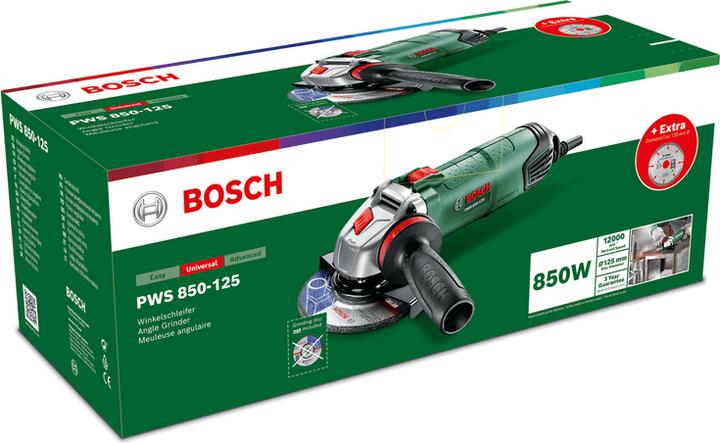 Actual product image Bosch Home & Garden Ø 125mm angle grinder PWS 850-125 (125 mm)