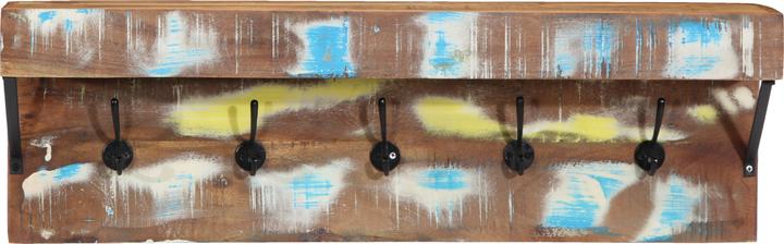 Actual product image VidaXL Coat rack with shelf Wall-mounted made of solid reclaimed wood and metal