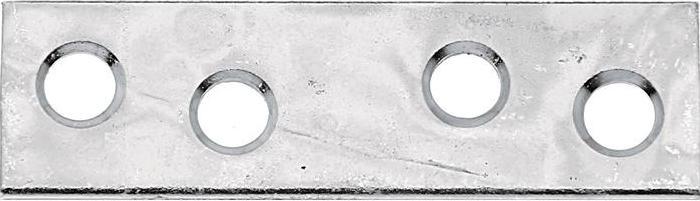 Actual product image GAH Flat connector Length 50 mm Width 14 mm Thickness 1.75 mm Steel sendzimir galvanised Number of (Flat connectors, 100 pcs.)