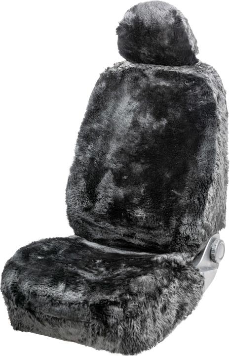 Actual product image Walser Maya lambskin car seat cover, single seat car cover, lambskin cover black