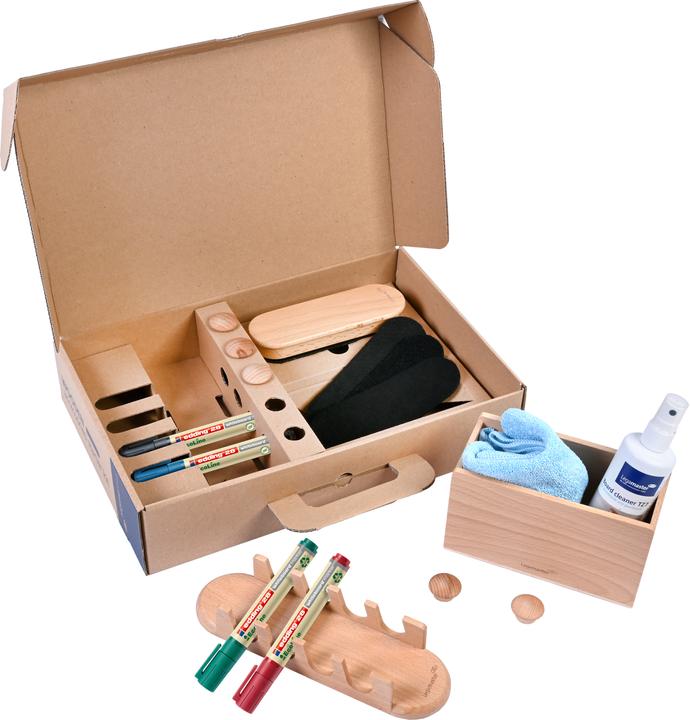 Produktbild Legamaster Starterkit Whiteboard Zubehörset Wooden 17-teilig, aus Holz