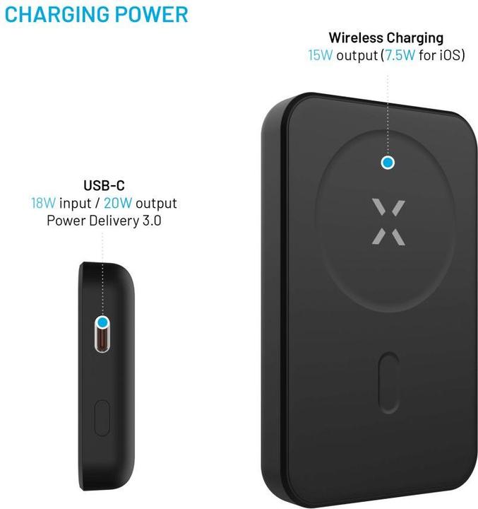 Actual product image Fixed MagZen, 6 000 mAh, Black (6000 mAh)