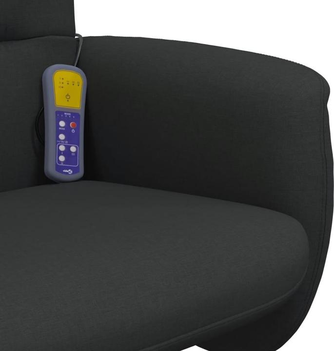 Immagine prodotto VidaXL Sedia da massaggio con poggiapiedi in tessuto nero, colore