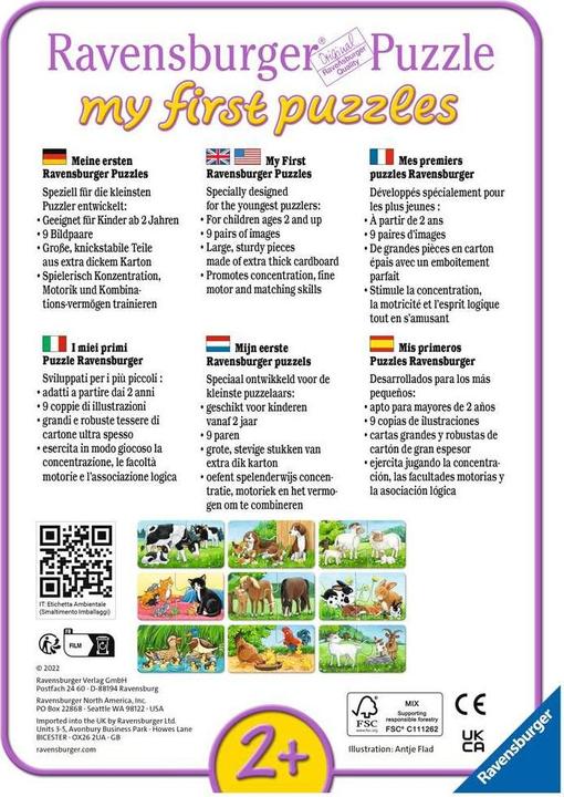 Produktbild Ravensburger Tierfamilien auf dem Bauernhof (2 Teile)