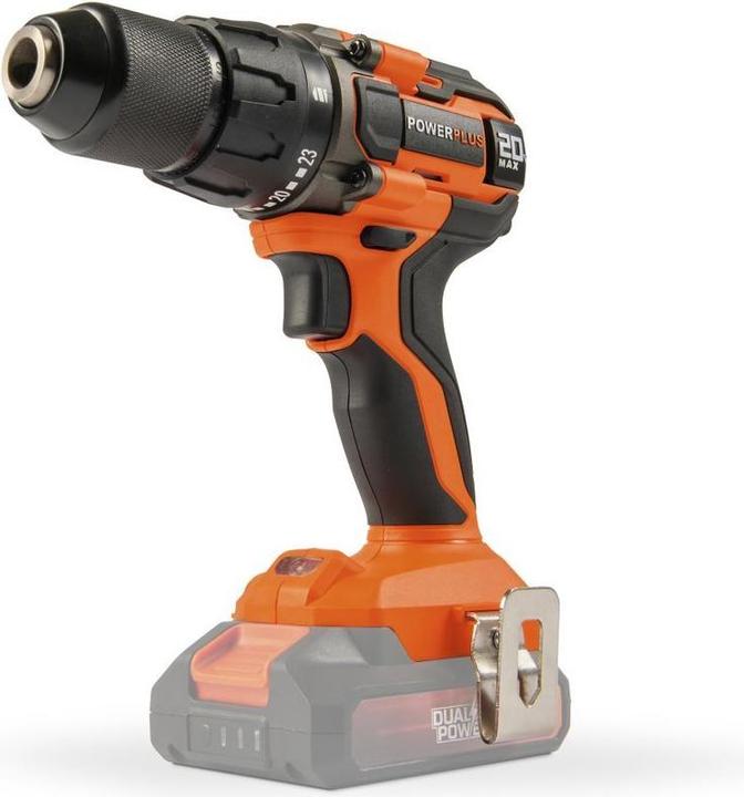 Image du produit Powerplus Perceuse-visseuse Dual Power 20V - batterie et chargeur non compris (Fonctionnement sur batterie)