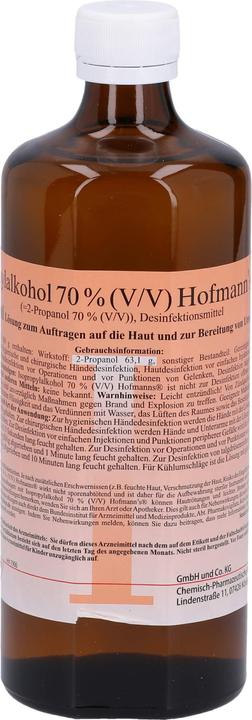 Actual product image Isopropyl alcohol 70% 's, 500 ml solution (500 ml)