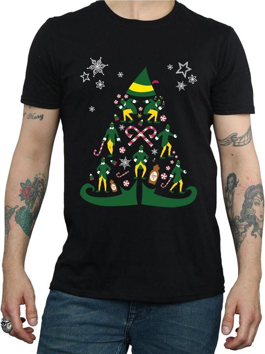 Actual product image Elf Mens Christmas Tree T-Shirt (3XL)