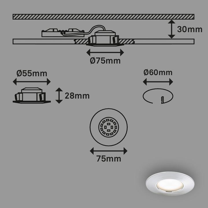 Produktbild Briloner Bad-Einbauleuchten (1200 lm)