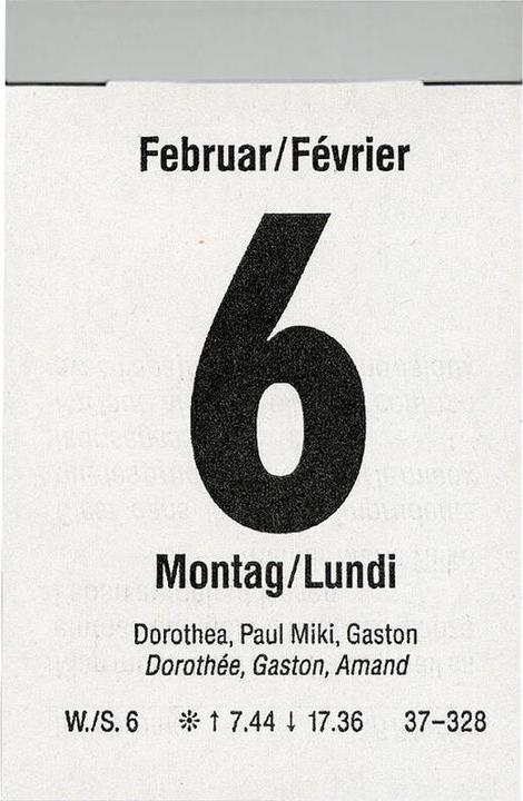Image du produit Biella Calendrier à effeuiller Jour (5,4 x 8 cm, Français, Allemand)