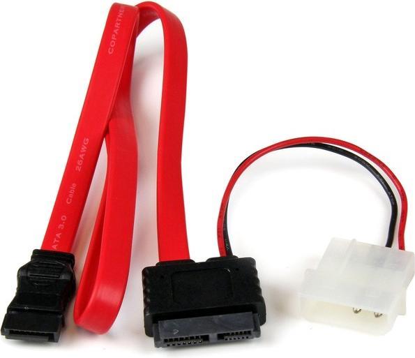 Produktbild StarTech .com Slimline SATA auf SATA mit LP4-Stromkabel / Adapter