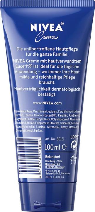 Image du produit NIVEA CREME TUBE, 100 ml CRE (Crème pour le corps, 100 ml)
