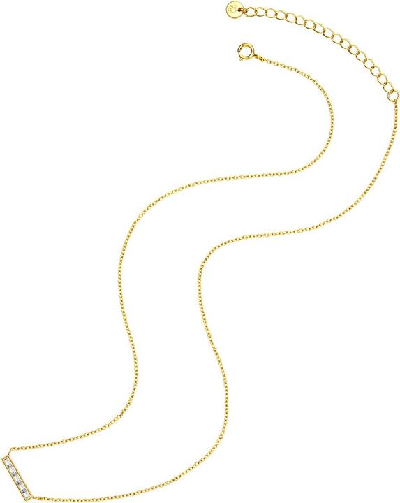Actual product image Glanzstücke München Ladies sterling silver cubic zirconia yellow gold 40.0 cm basic chain + 5.0 cm extension - 29914 (Sterling Silver, 40 - 45 cm)