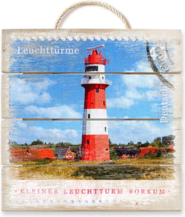 Produktbild Trenddeko Briefmarke vom Leuchtturm (40 x 41.5 cm)