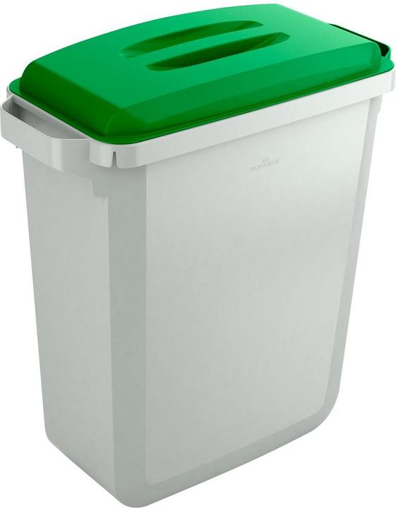 Immagine prodotto Durable Cestino per rifiuti 60L PP+coperchio grigio/verde (60 l)