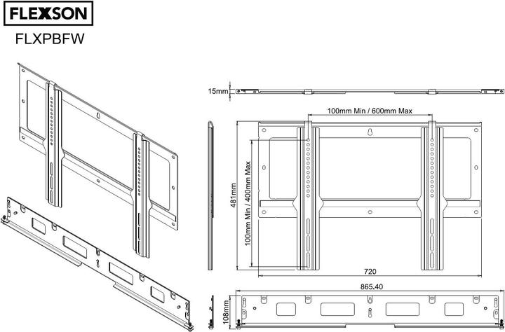 Image du produit Flexson Montage plat ou mural (1 pièce, Installation murale, Pivotant)