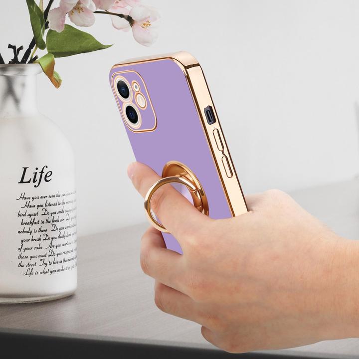 Image du produit Cadorabo Étui pour Apple iPhone 12 en TPU avec protection pour appareil photo et anneau LM089 Style (Apple iPhone 12)