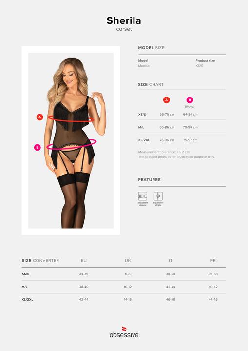 Immagine prodotto Obsessive Corsetto E Perizoma Sherila Xs/S (S)