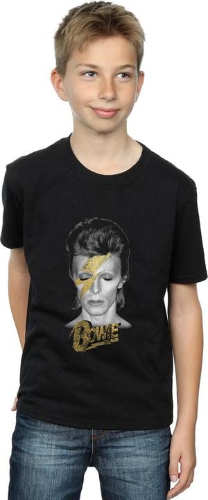 Produktbild David Bowie Aladdin Sane Gold Bolt TShirt Jungen (152, 158)