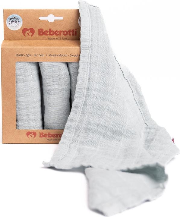 Produktbild Beberotti Organic 4er-Pack Baby Musselin-Waschlappen (25 cm, 25 cm)