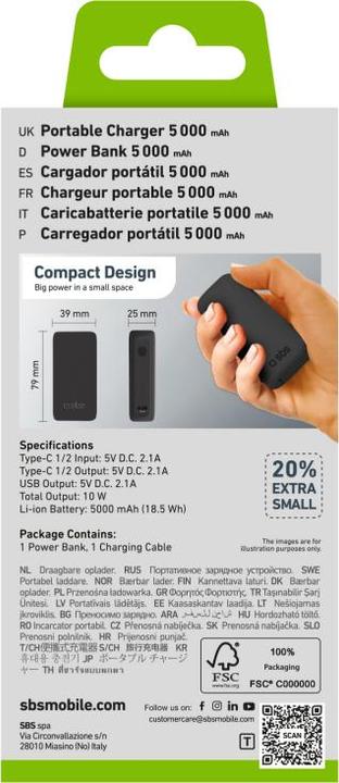 Produktbild SBS TTBB5000MINIK (5000 mAh, 10 W, 18.50 Wh)