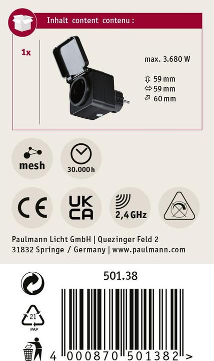 Produktbild Paulmann Smart Plug Outdoor Zwischenstecker