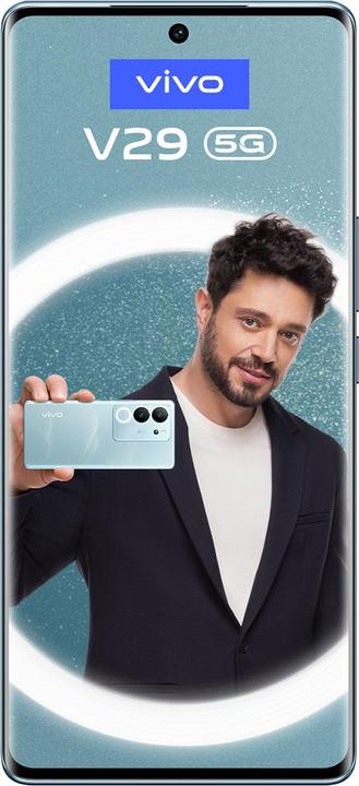 Actual product image Vivo V29 8+256 GB blue (256 GB, Peak blue, 6.78", Dual SIM, 50 Mpx, 5G)