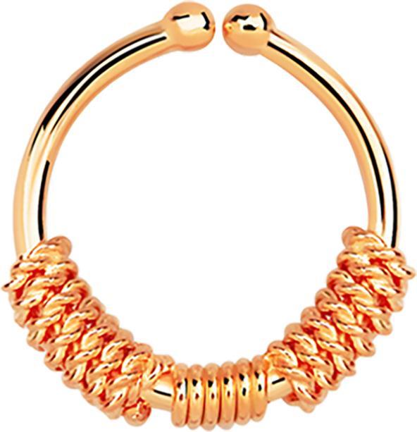 Actual product image Star Piercing Fake Septum mit kleiner und zwei grossen Seilwindungen rosegold (925 sterling silver)