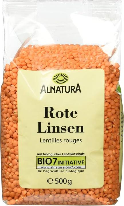 Produktbild Alnatura Bio-Rote Linsen 500,0 g (400 g)